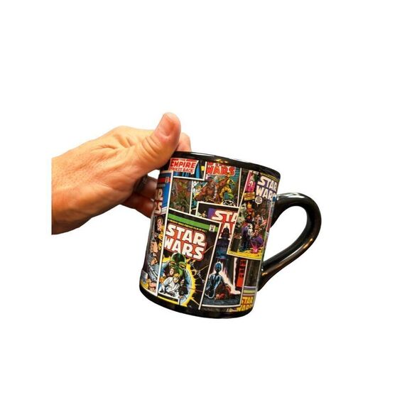 Star Wars Ceramic Mug Black Multi-Color Comic Book Design 11 oz - Picture 7 of 7
